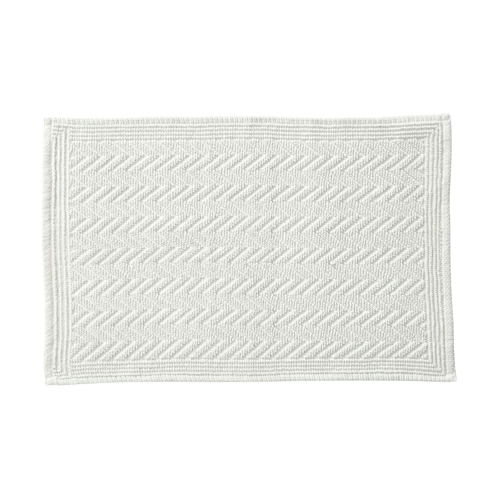 ZIGZAG - Tapis de bain 60x120 blanc cassé en coton