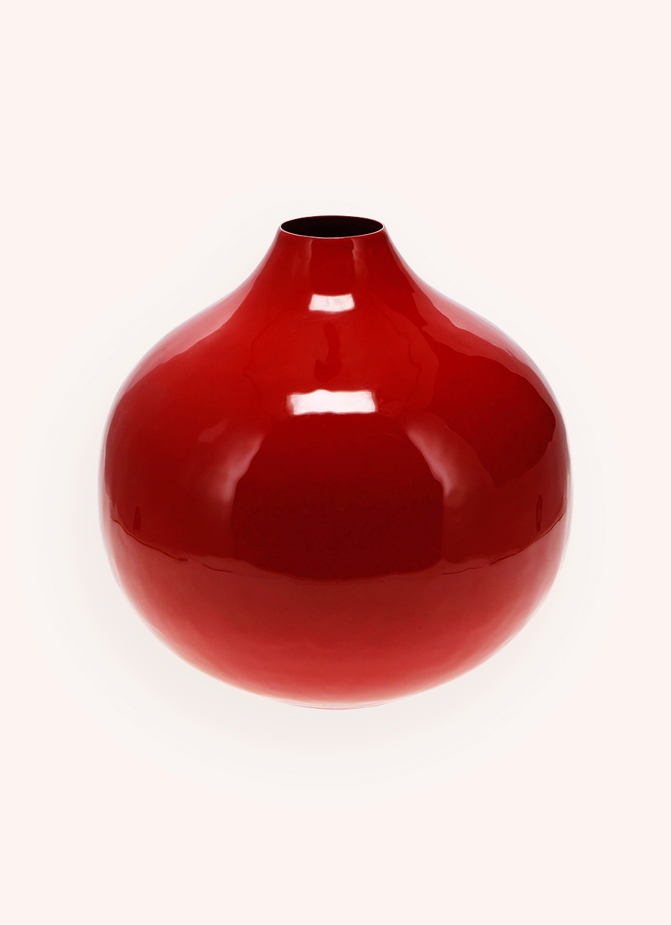 GRAND VASE EN MÉTAL COLORÉ FINITION ÉMAILLÉE TERRE