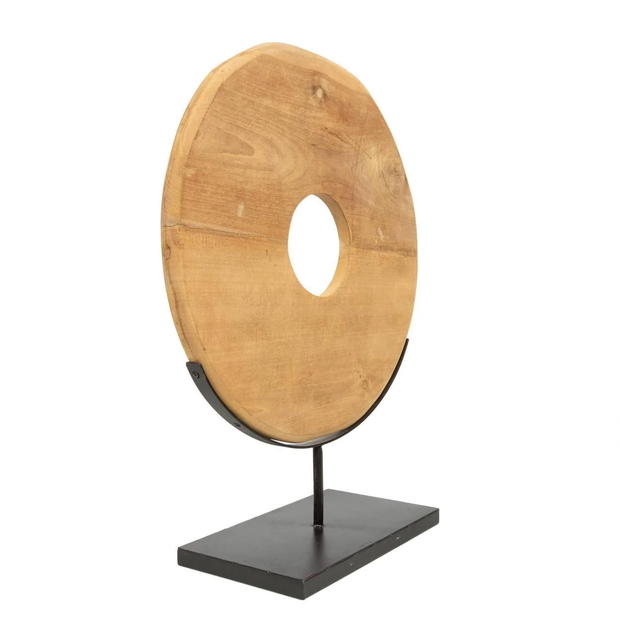 Decoratie Teak Disc