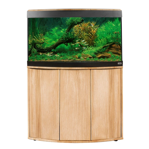 Aquariumkombination »Vicenza«, BxHxL: 92 x 125 x 92 cm, Floatglas, buchenfarben