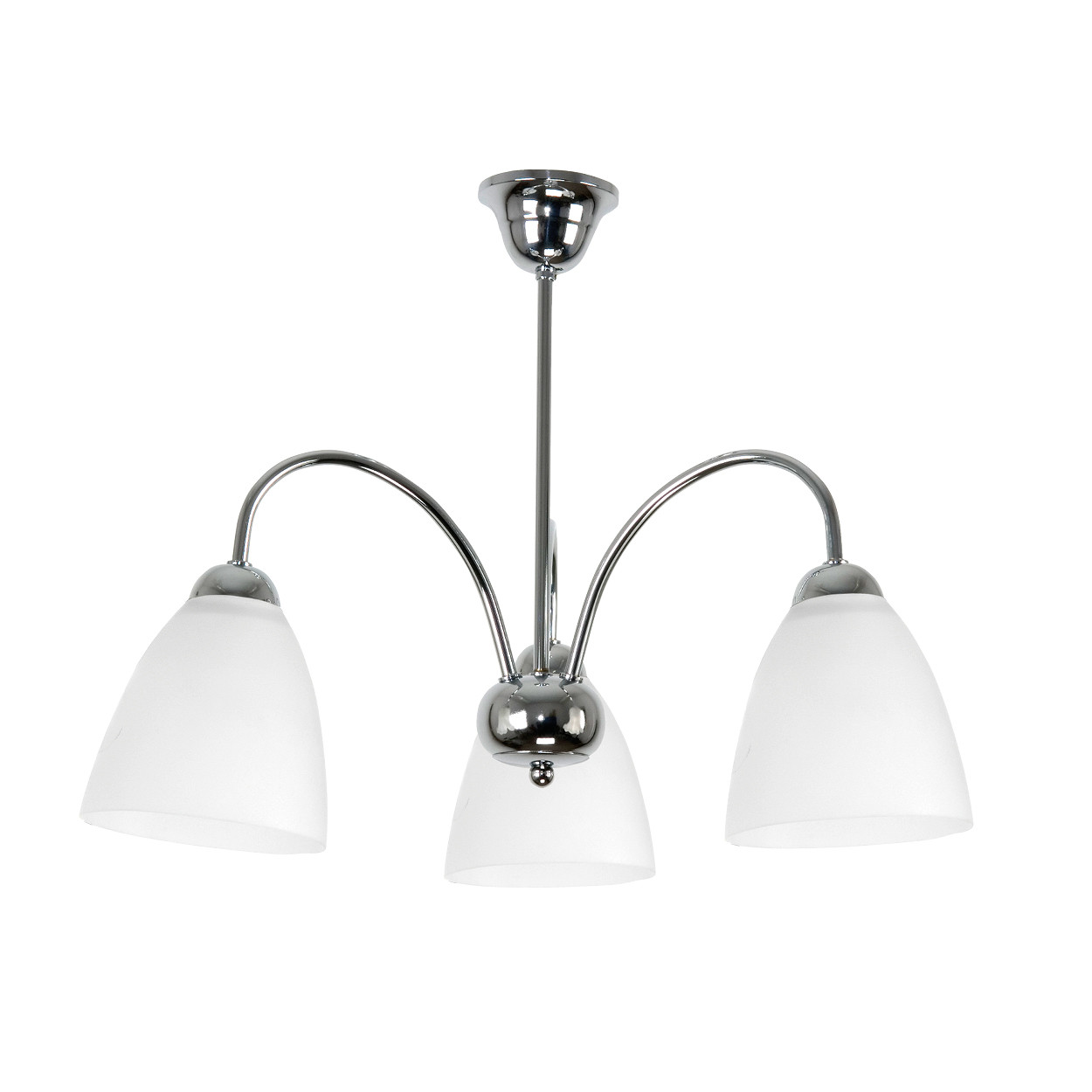 Lampa sufitowa glamour do salonu chrom EDYLIT 3xE27 BEN 7-252