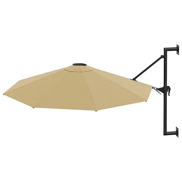 Parasol mural avec mât metallique 300 metal metal Helloshop26