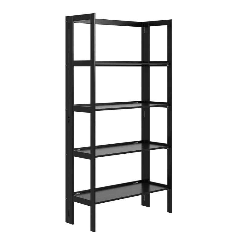Jela Solid Wood 4 Shelf Folding Bookcase - Black