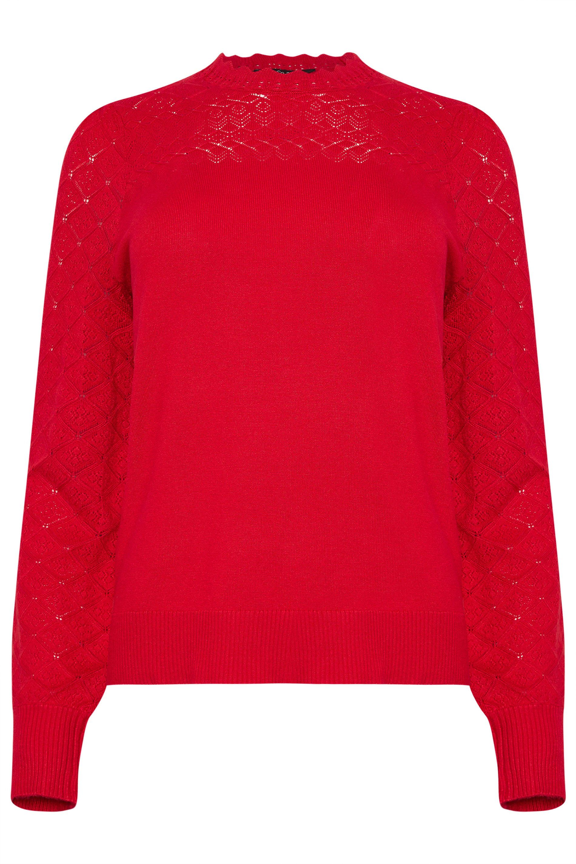 M&Co Pointelle Sleeve Jumper