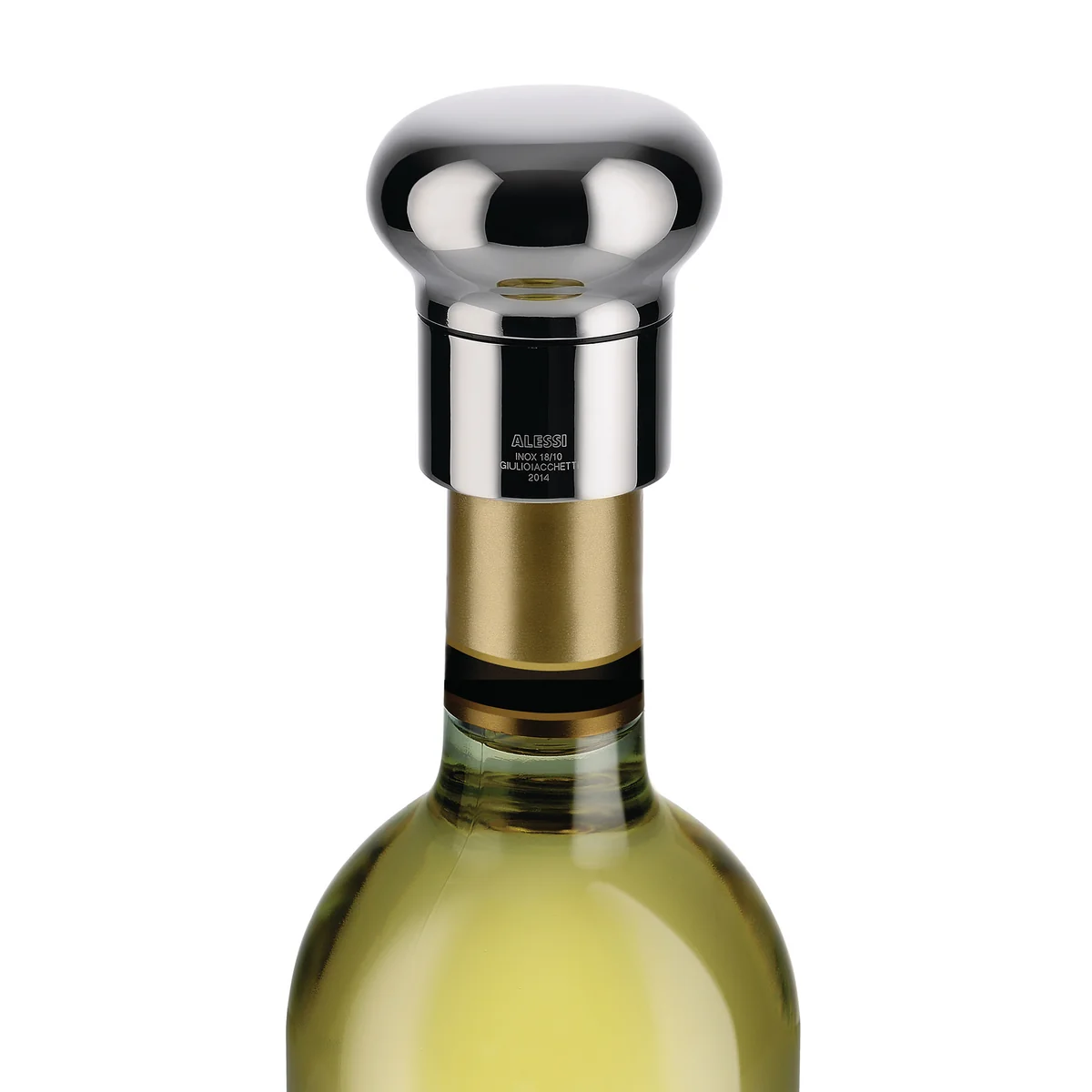 Alessi - Noè Wein- und Champagnerflaschen Verschluss, Edelstahl