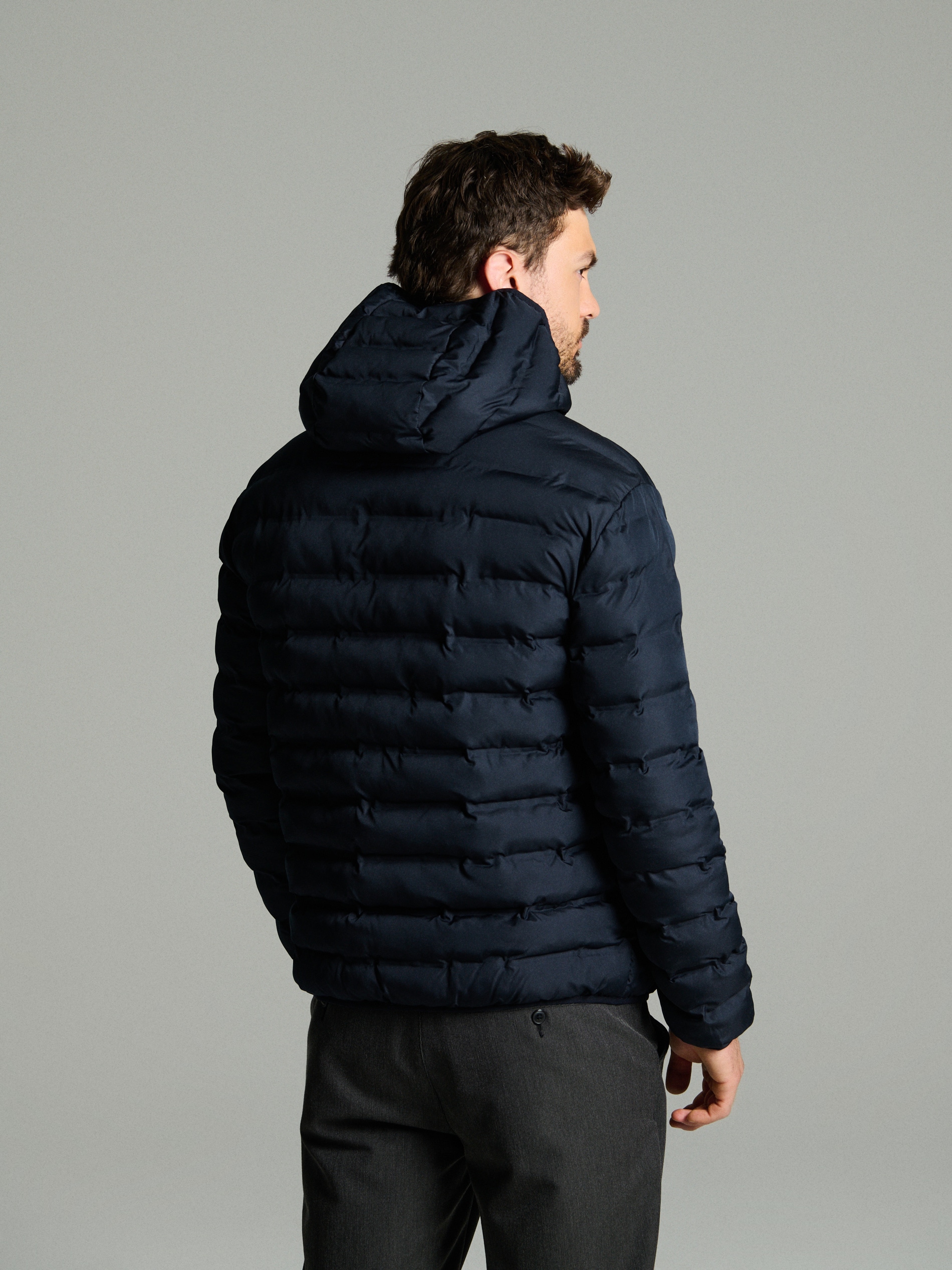 Pikowana kurtka puffer z kapturem