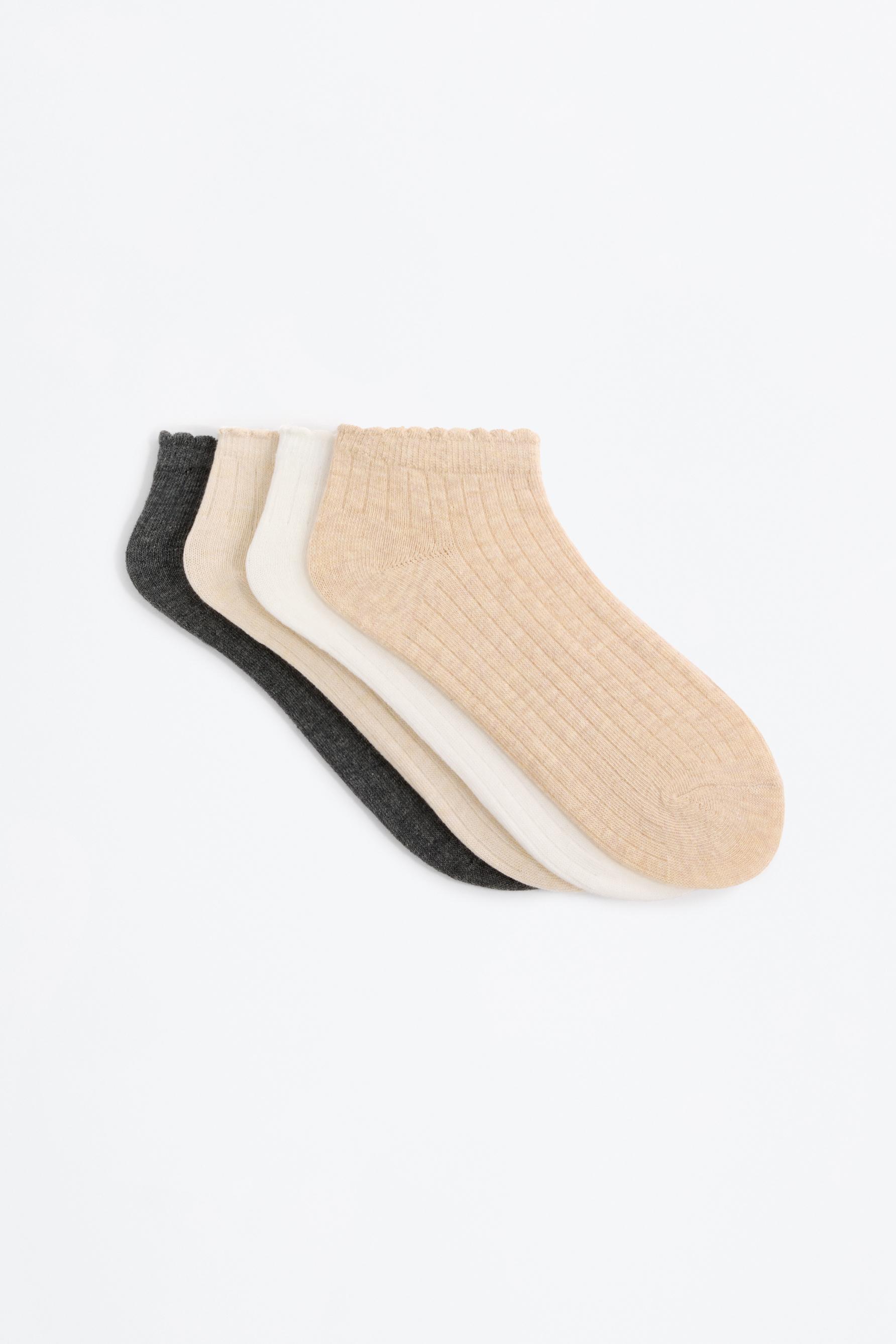 Calcetines tobilleros canalé (Pack 4)