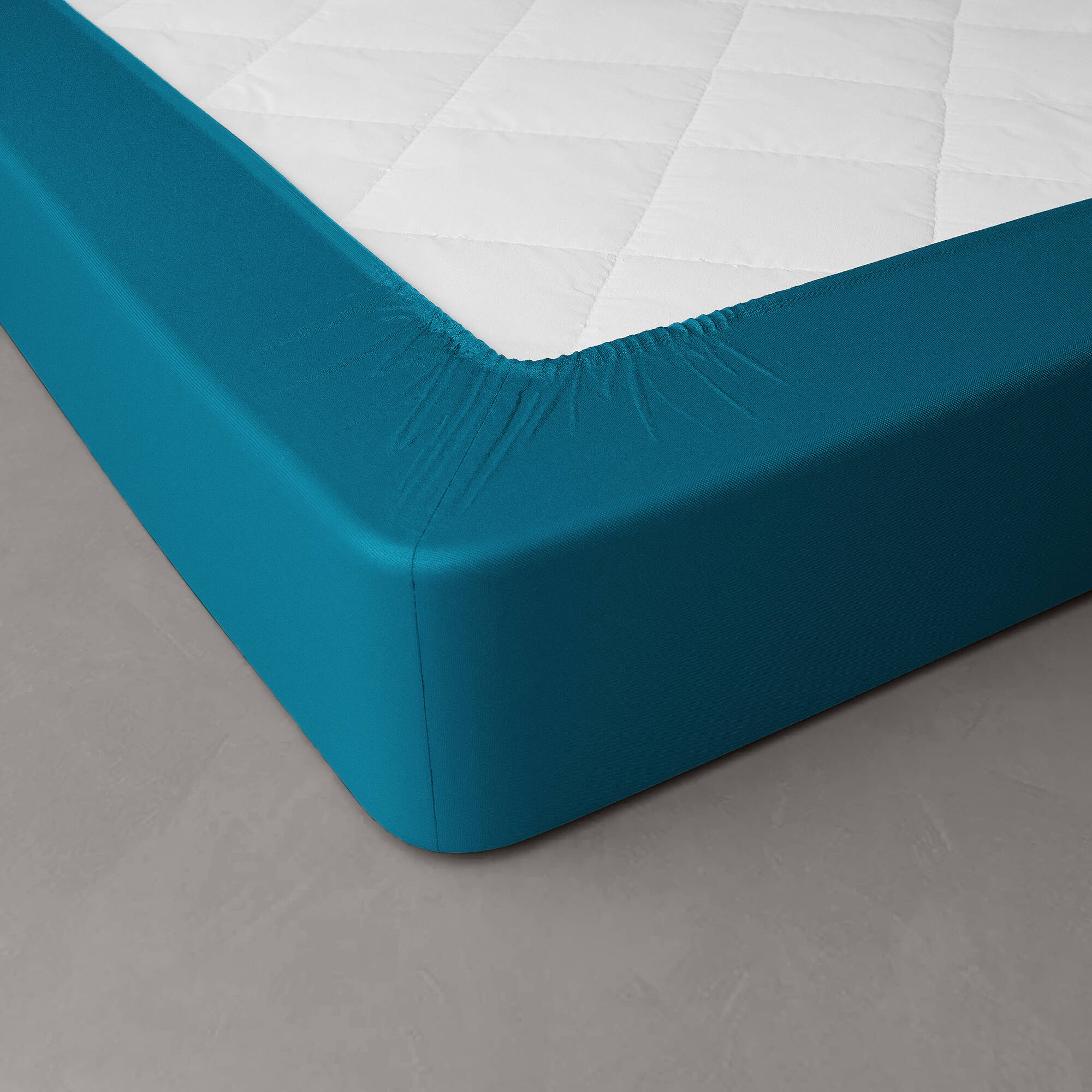 Drap-housse uni percale bonnets 40 cm