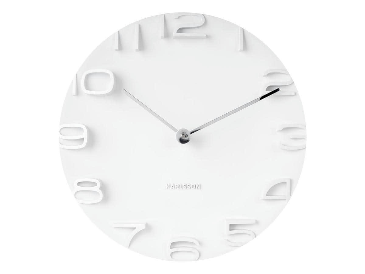 ON THE EDGE - Horloge murale en plastique blanc D42