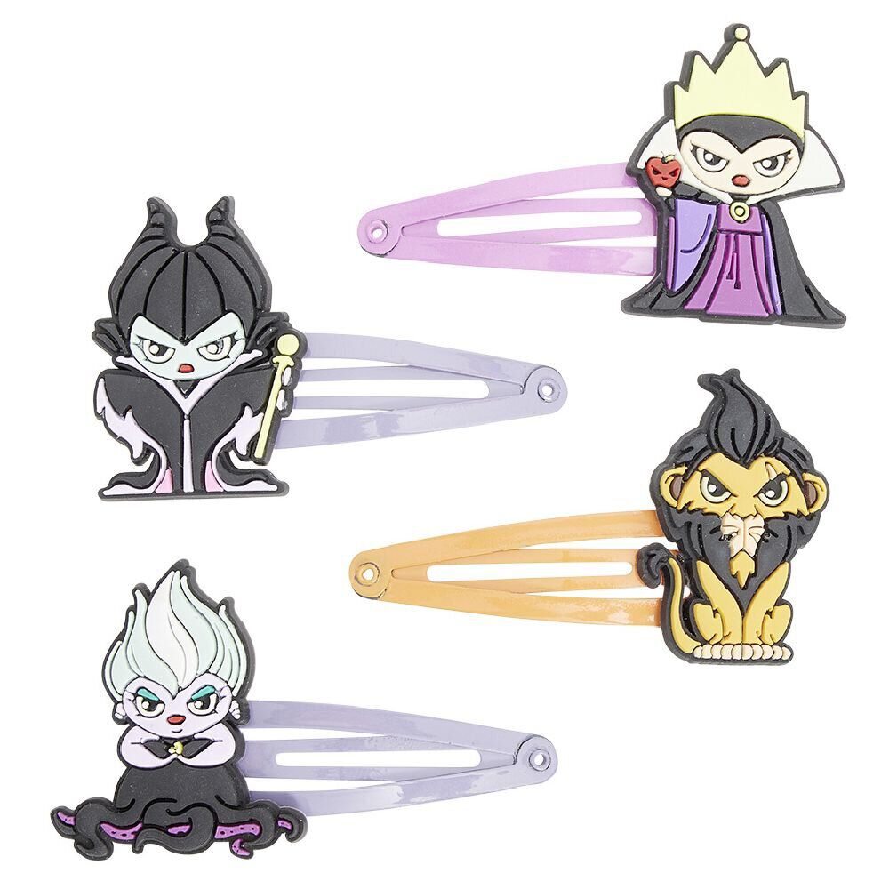 Barrette Disney Villains x4 - Maléfique Scar Ursula Grimhilde