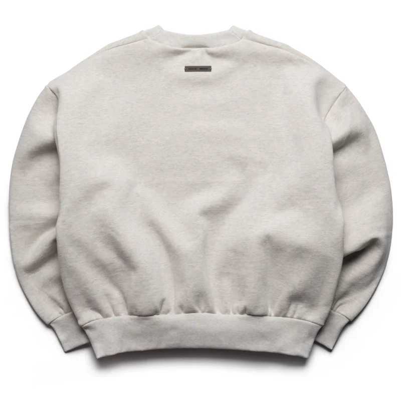 Fear Of God Essentials Embossed Classic Crewneck Sweatshirt - Oatmeal Heather