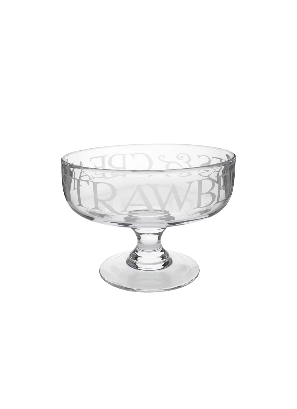 Black Toast Small Crystal Glass Trifle Bowl