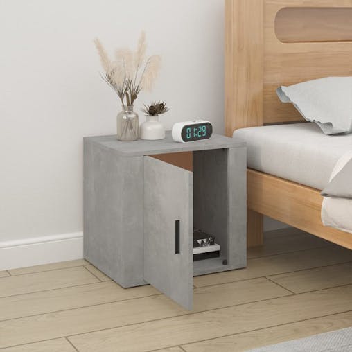 NNEVL Bedside Cabinet Concrete Grey 50x39x47 cm