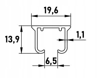 Karnisz szyna sufitowa aluminiowa PS 120 cm czarna