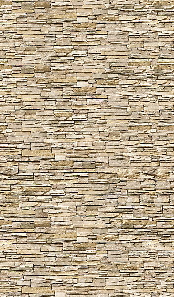 Panneau mural de salle de bains l.150 x H.255 cm, effet parement pierre beige, Schulte DécoDesign