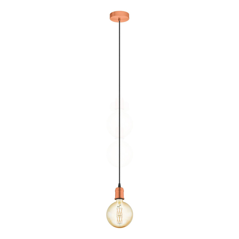 Suspension Yorth cuivre brossé Ø 10 cm E27 60 W EGLO