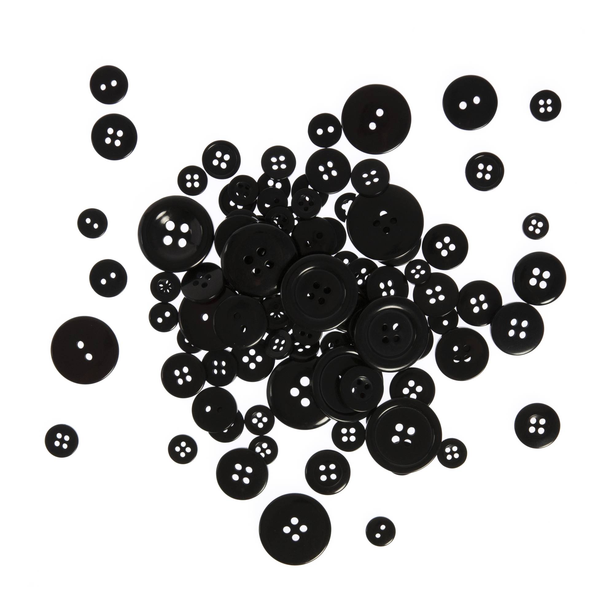 Black Buttons Pack 50g
