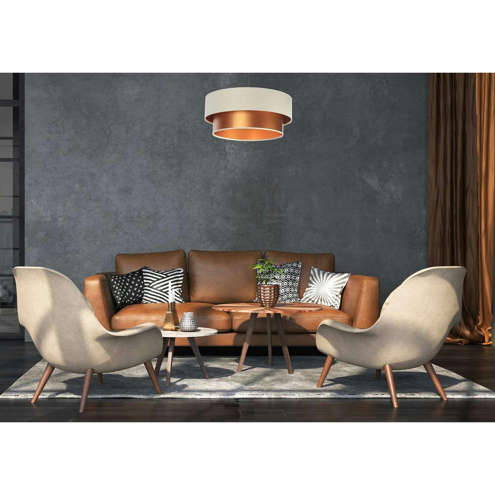 DUO ÉLÉGANT - Suspension Tissu Beige