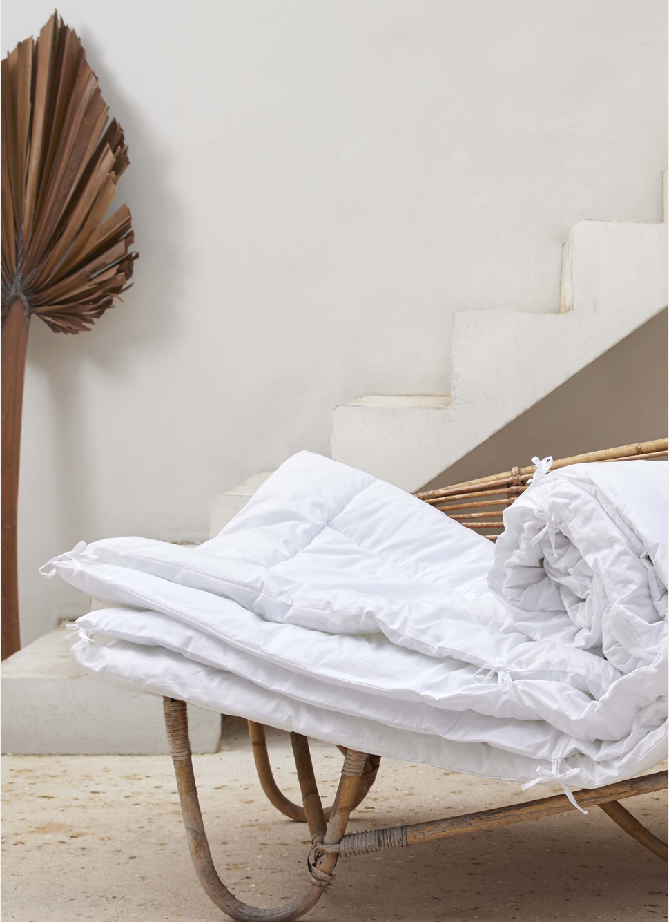 COUETTE 4 SAISONS EN PERCALE DE COTON 175/300 GR BLANC