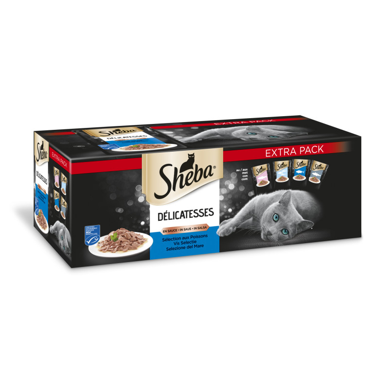 Patée pour chat Sélection aux poissons 40 pièces SHEBA