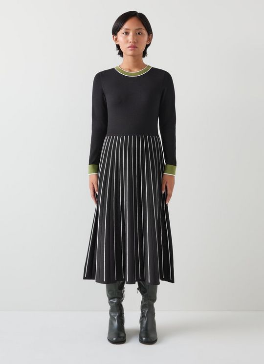 Fara Petite Black Knitted Dress