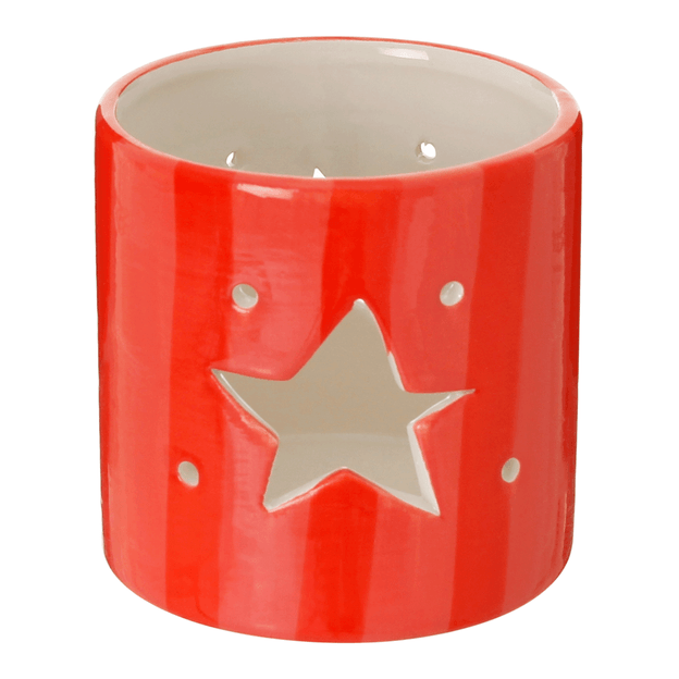 SUPORTE VELA RÉCHAUD ESTRELA 8 CM COLORFUN XMAS
