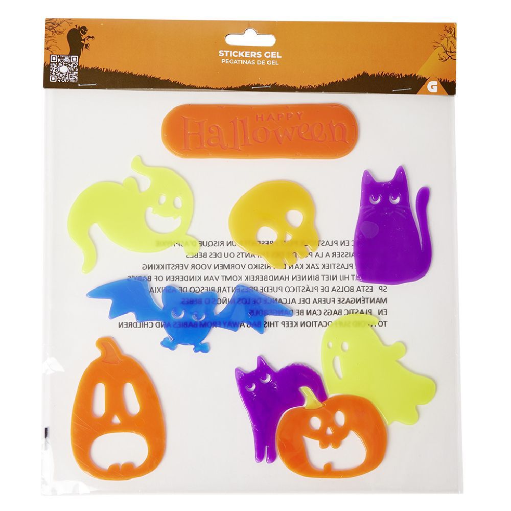 Sticker gel Halloween pour fenêtre x9