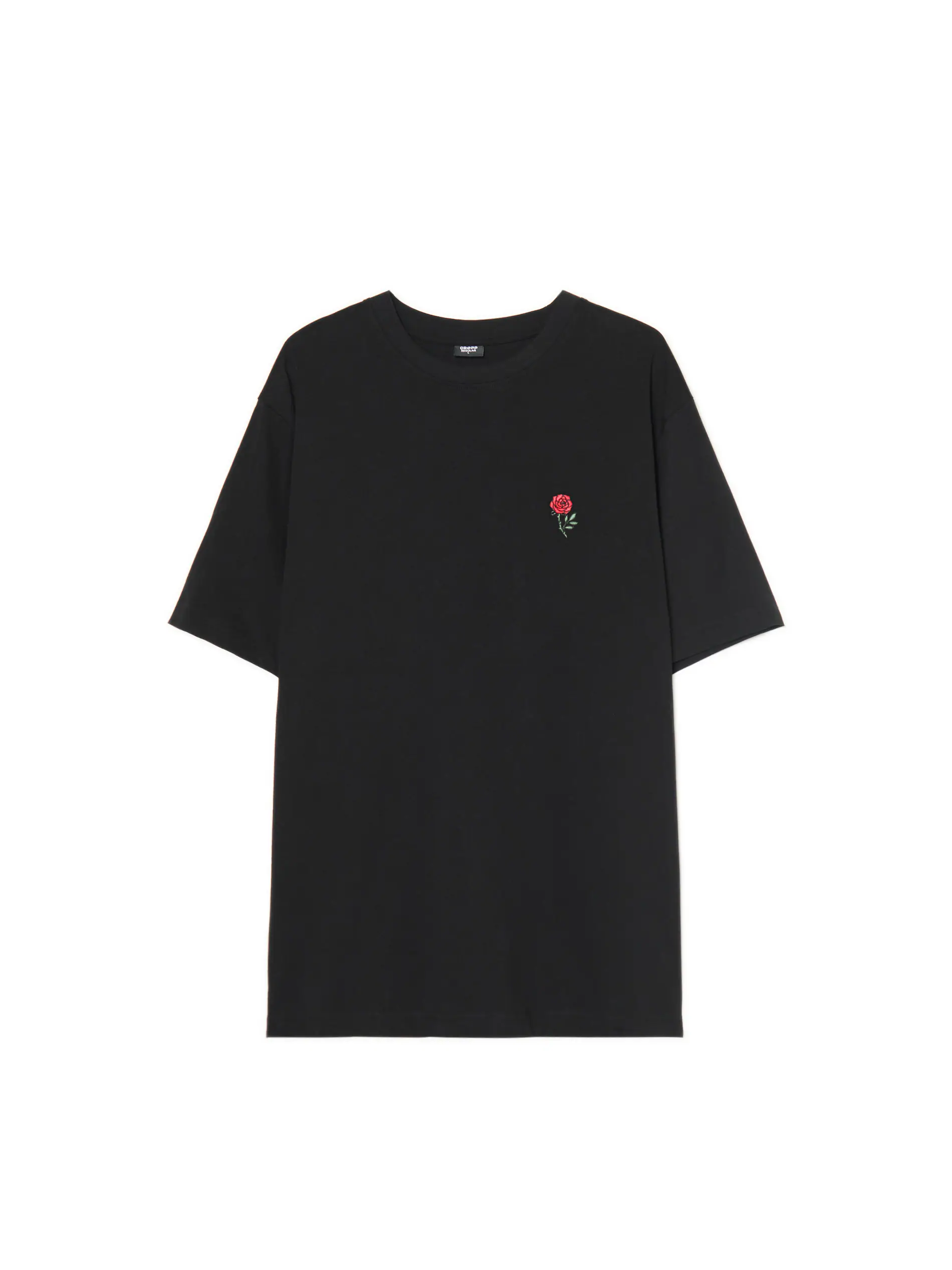 T-shirt z motywem róży i węża