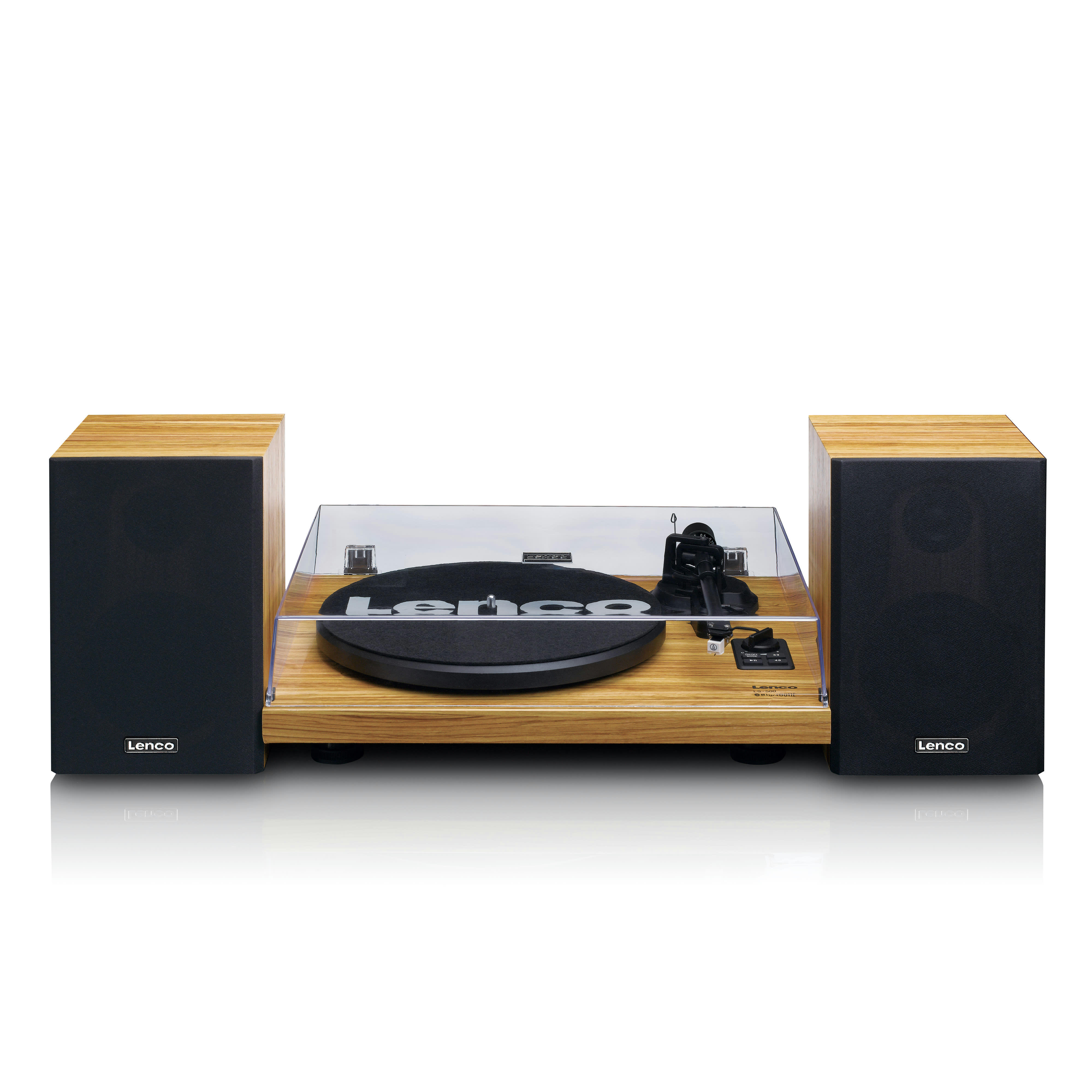 - Platine vinyle avec amplificateur intégré bluetooth et deux bois