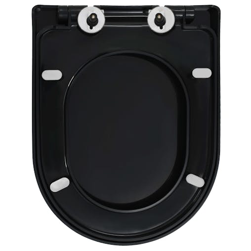 NNEVL Soft-close Toilet Seat with Quick-release Design Black