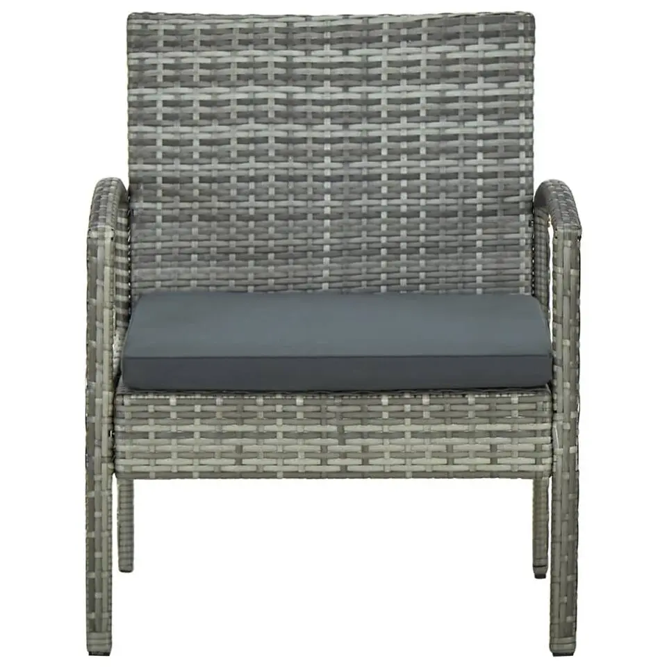 vidaXL - Tuin fauteuil - Grijs - Poly rattan