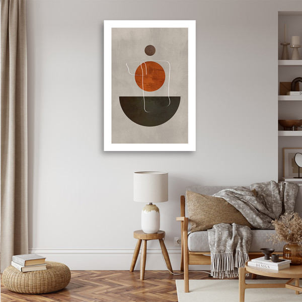 Feeby Obraz na płótnie, Okręgi i kształty boho 40x60