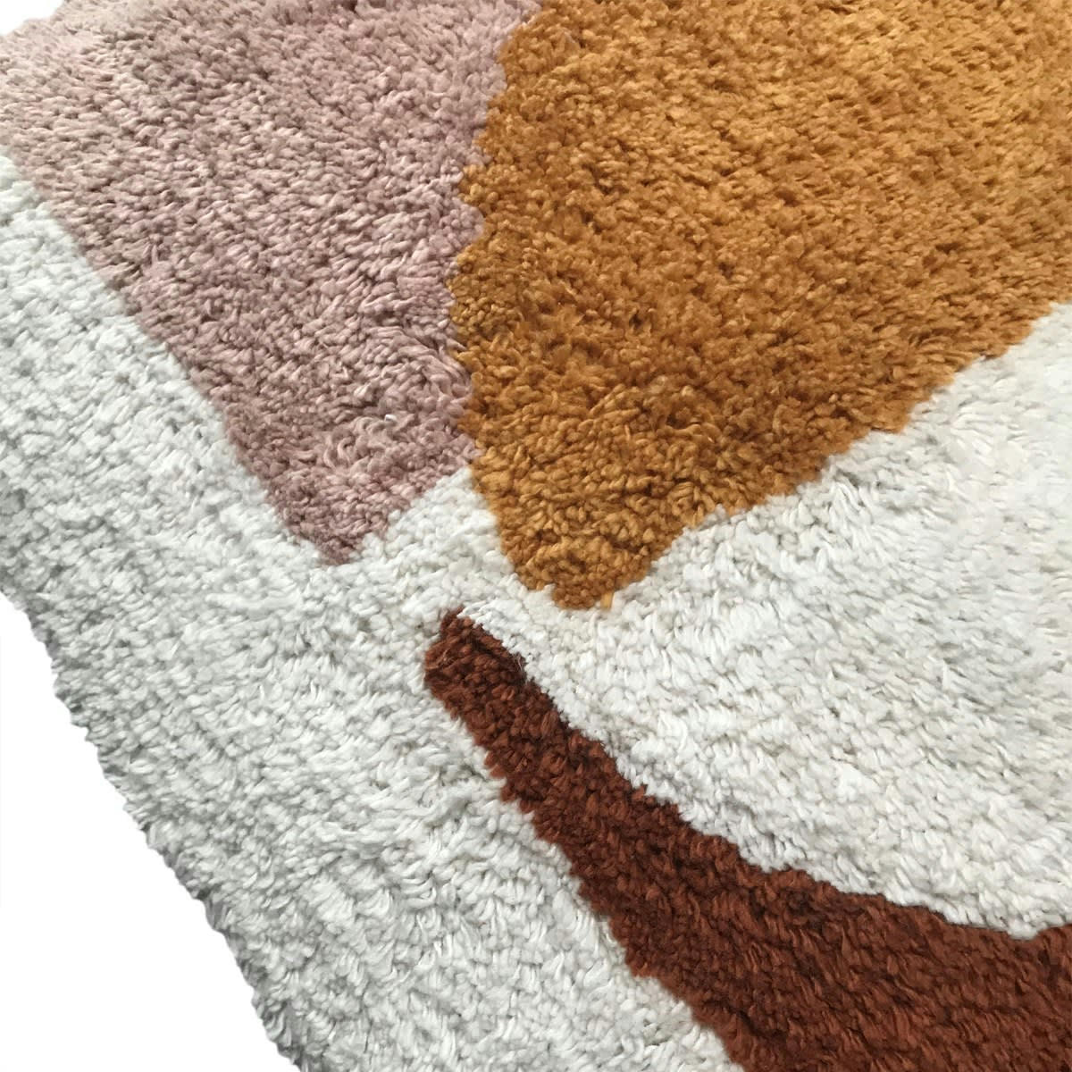 RETRO MOOD - Coussinfté imprimé en coton rose 40x40