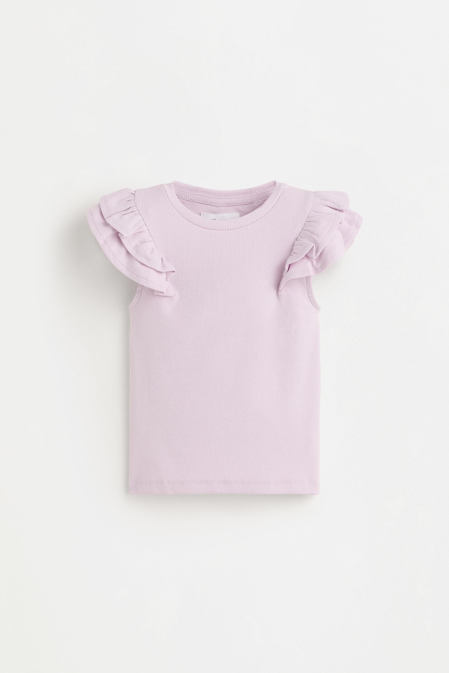 Camiseta canalé volantes