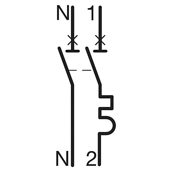 Mfs701 Disjoncteur Hager 1a - 1p n - 3ka - Courbe C - Bornes à Vis/auto - Sanvis - 1 Module - Mfs