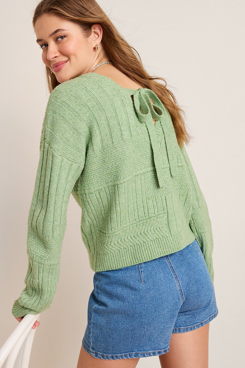 Olivia Tie Back Sweater