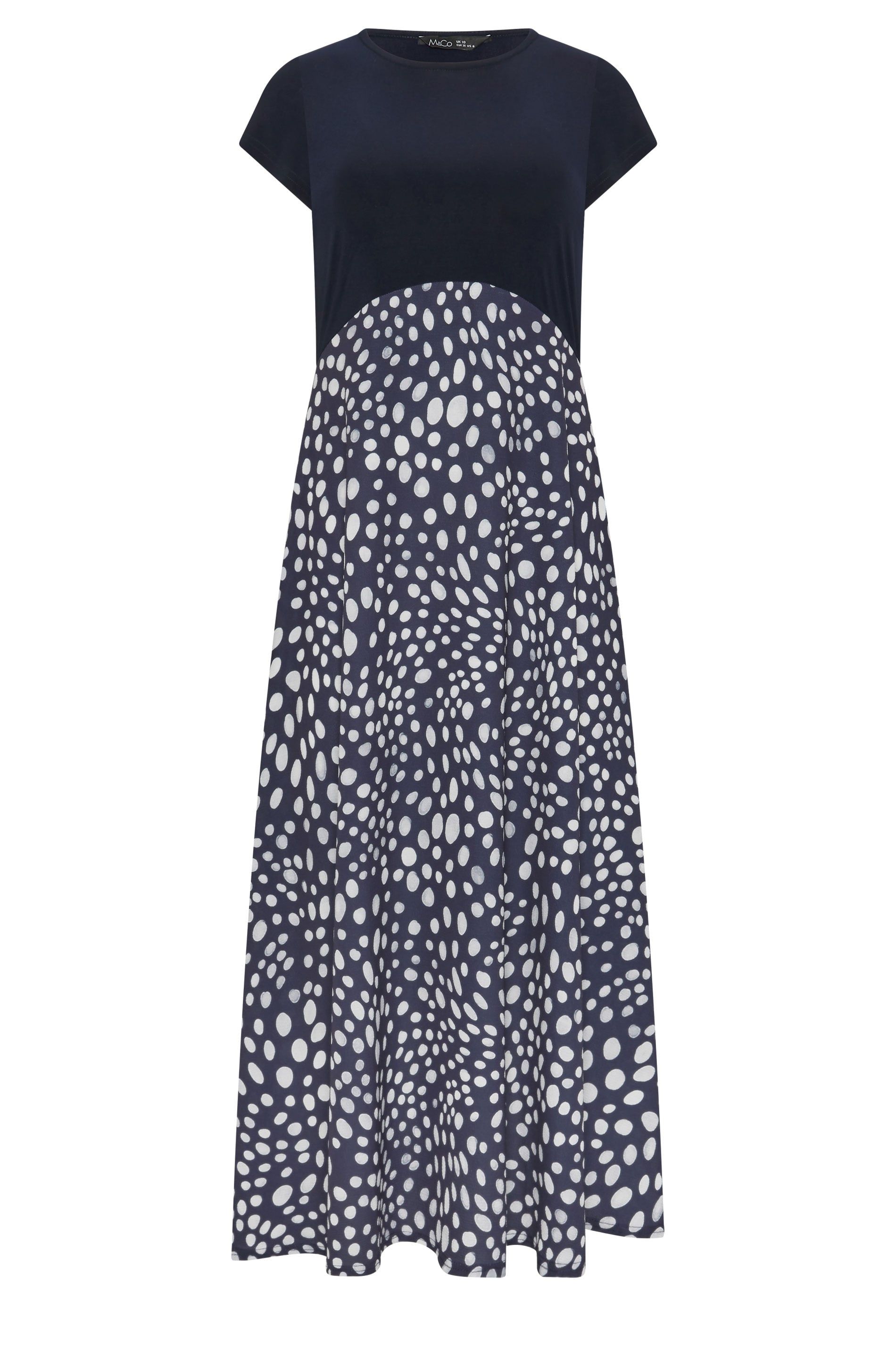 M&Co Spot Print 2 In 1 Midi Dress