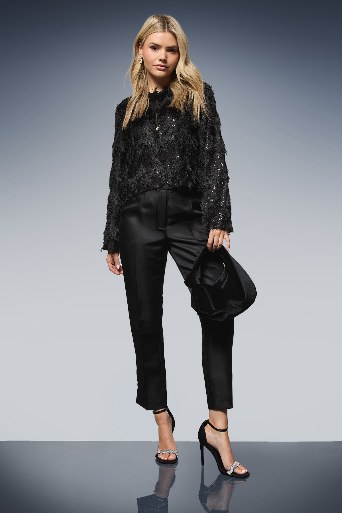 Dorothy Perkins Sequin Fringe Cropped jacket