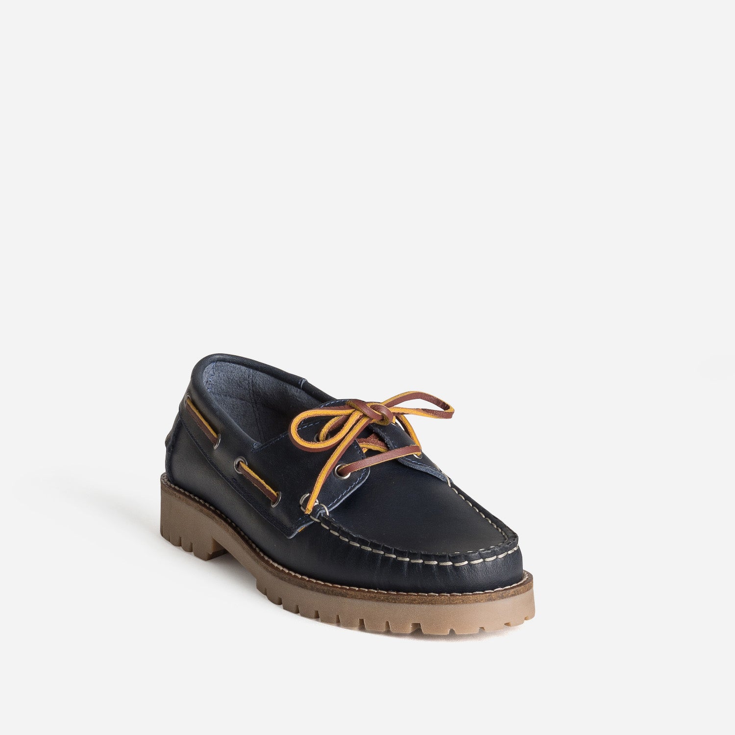 Chaussure-bateau marine cuir