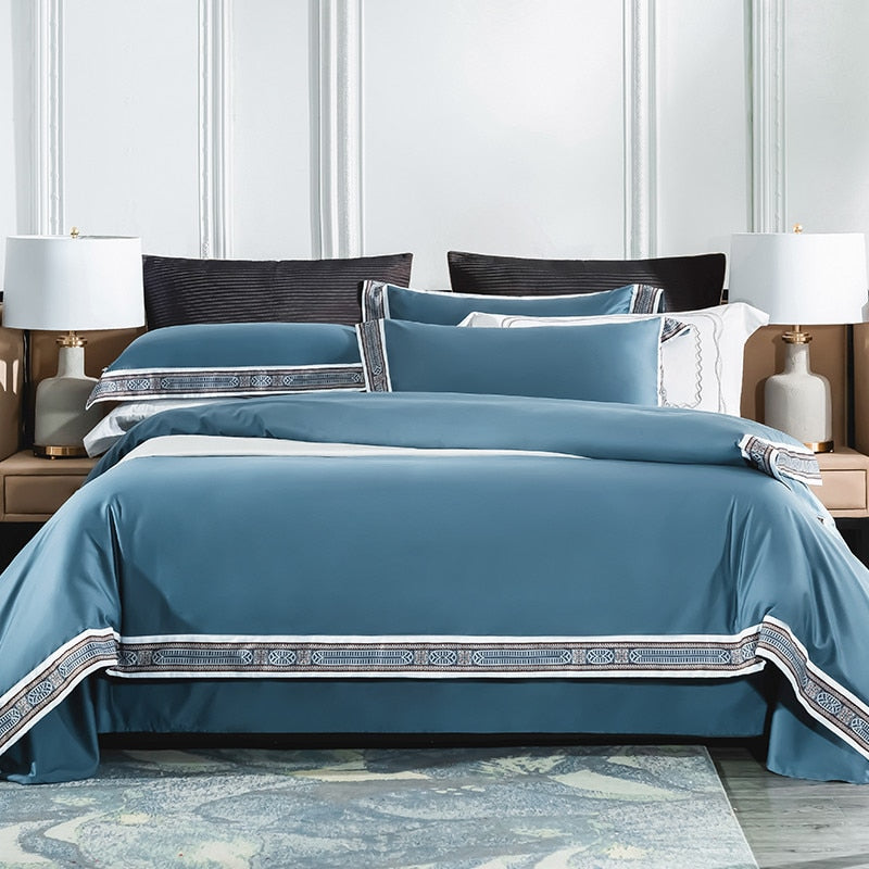 Fezaran Silky Soft Egyptian Cotton Duvet Cover Set