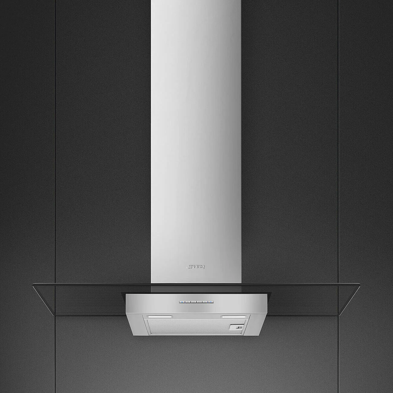 90cm Chimney Hood Stainless Steel & Glass