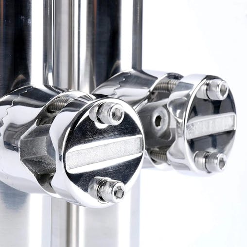 NNEOBA 2PCS Stainless Steel Clamp-On Fishing Rod Holders