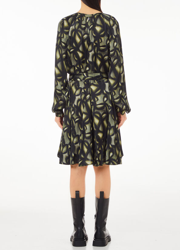 Vestito in raso stampato