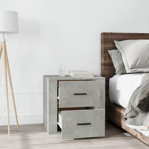 NNEVL Bedside Cabinet Concrete Grey 50x39x47 cm