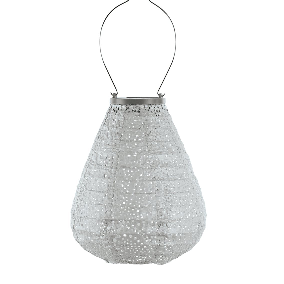Lumiz solar lampion - paisley tulip - 20 cm - zilver
