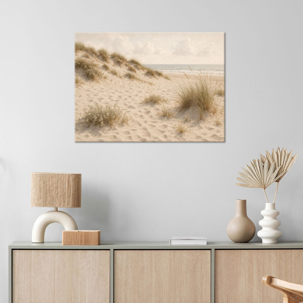 Obraz na płótnie do salonu sypialni, Plaża Wydmy Trawy Shabby Chic 30x20