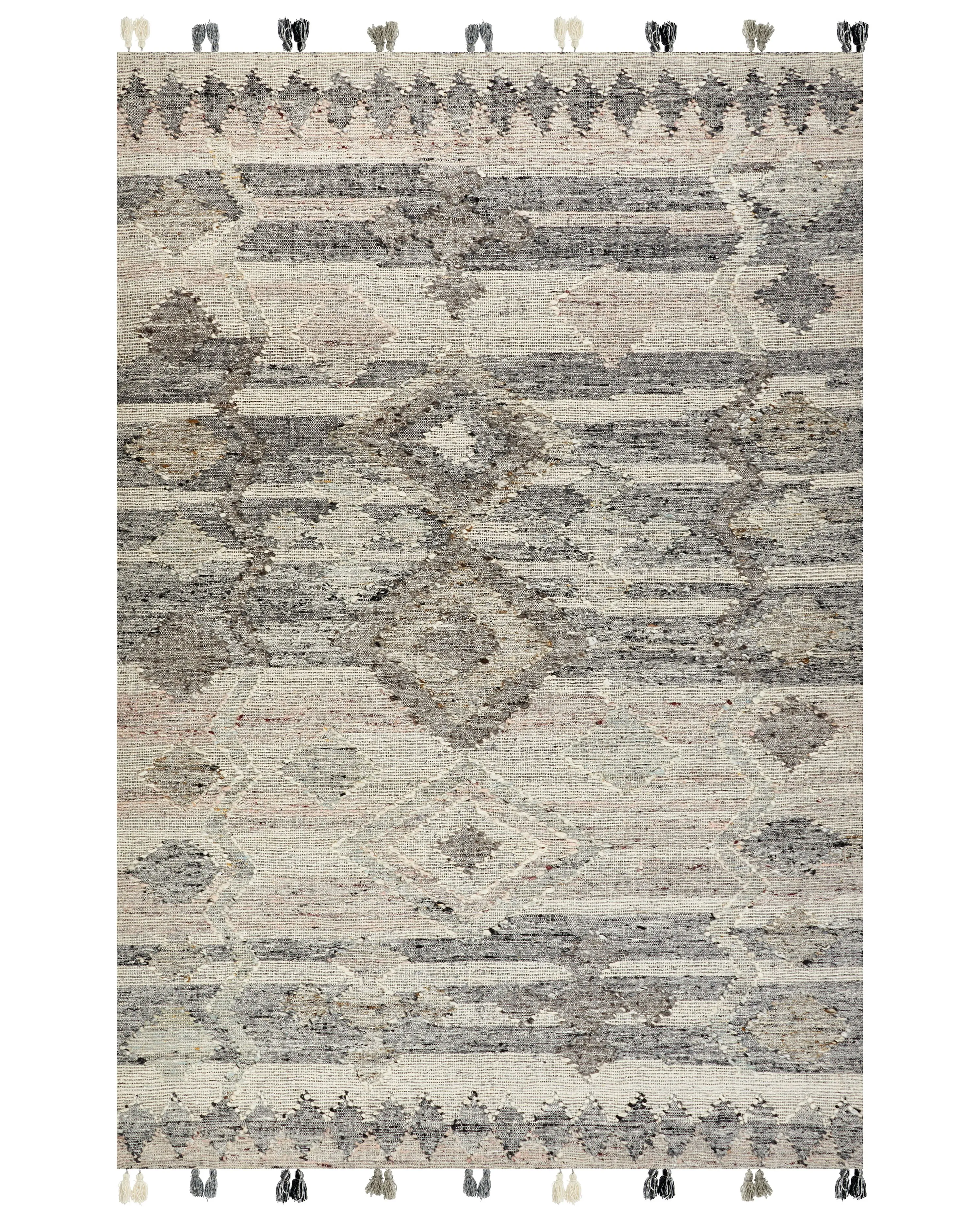 Rug ARATASHEN Grey 160 x 230 cm Wool Kilim