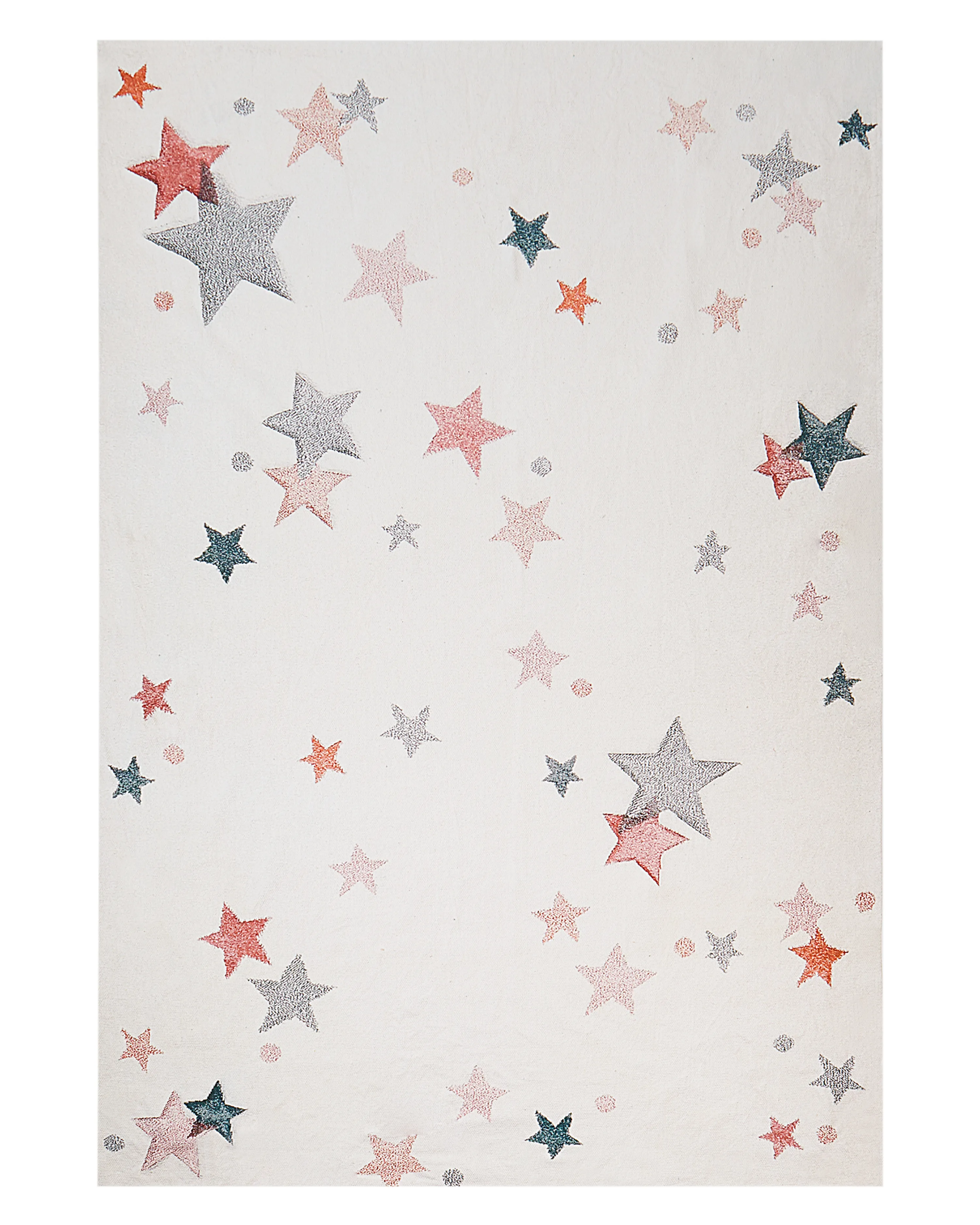 Kids Rug ALPOUD White 140 x 200 cm Cotton