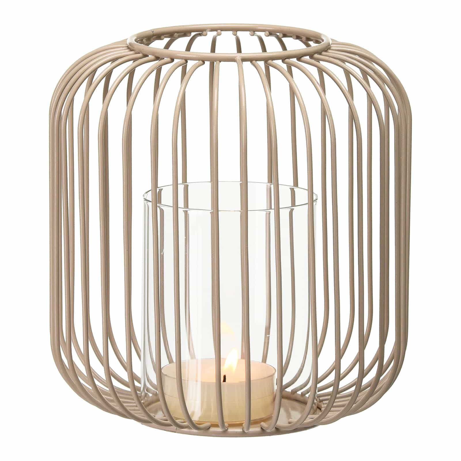 Windlicht-Set Taupe, 2 -tlg.