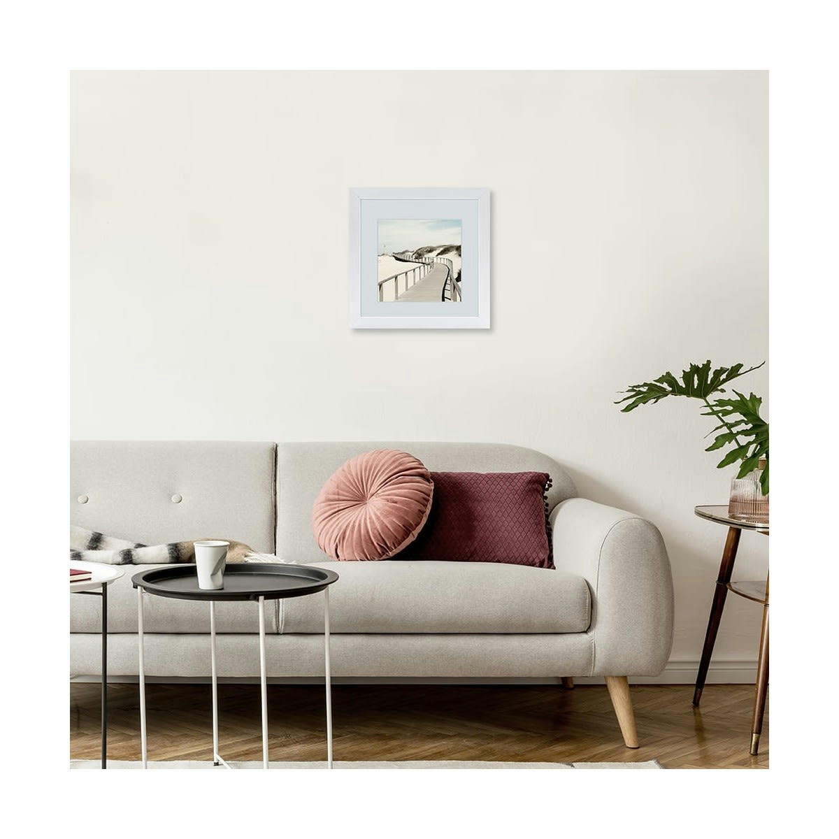 KARMA - Cadre photo blanc 30x30cm